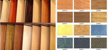 左側(cè)是實(shí)木地板、右側(cè)地板種類樣式